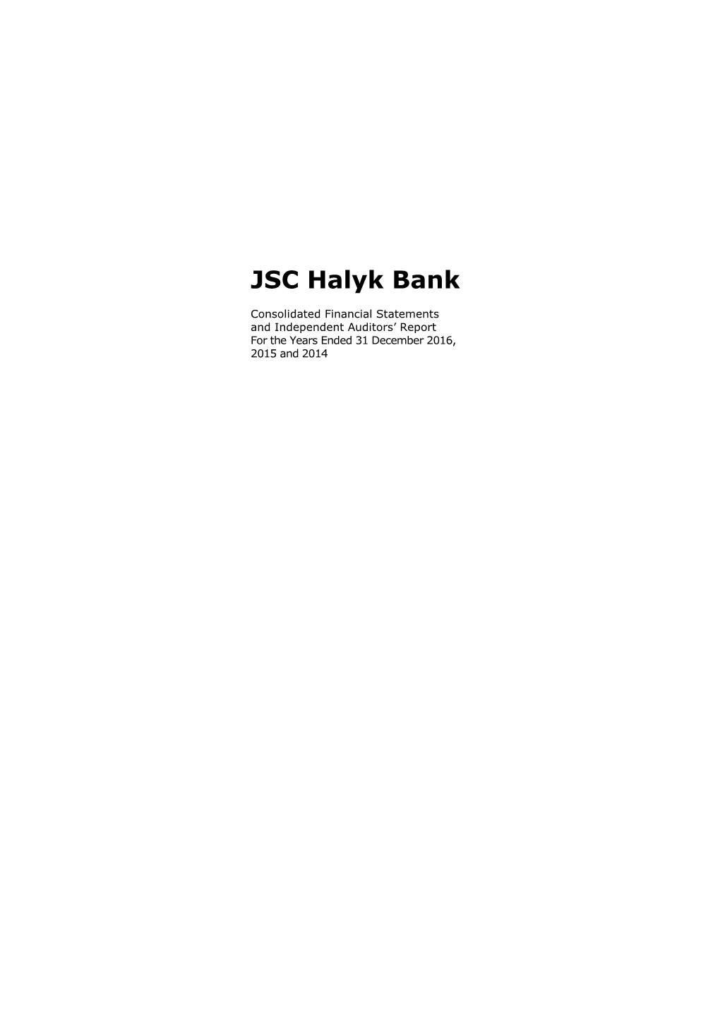 JSC Halyk Bank