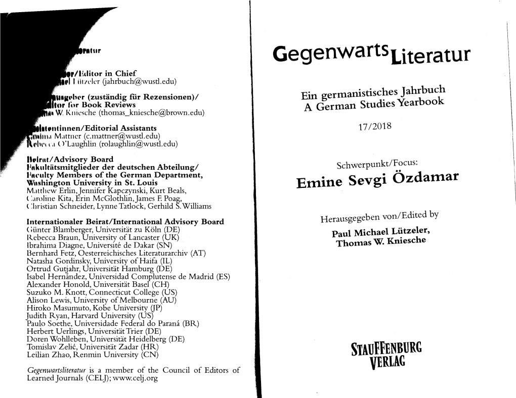 Gegenwartsliteratur