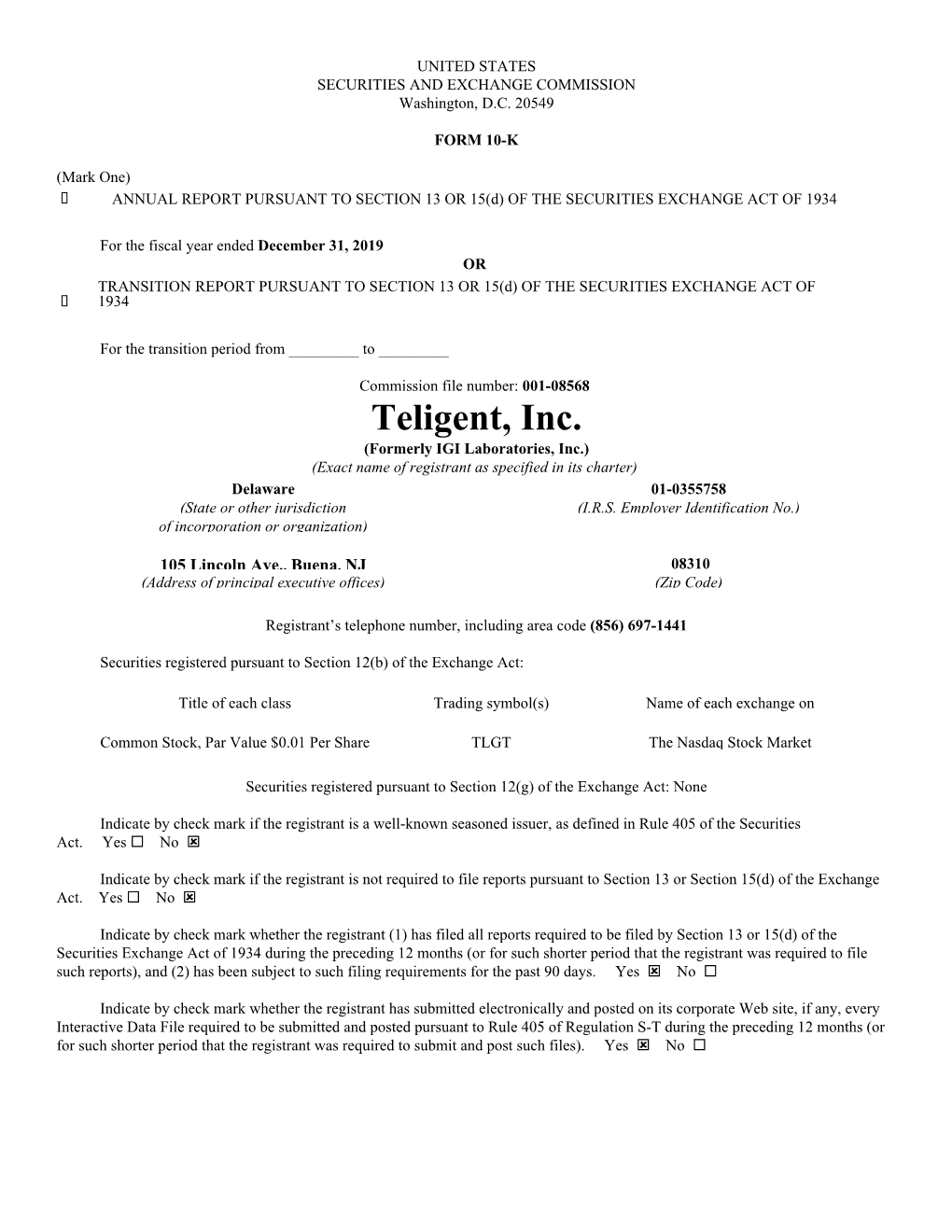 P39936 Teligent, Inc. 10K 2020 V1