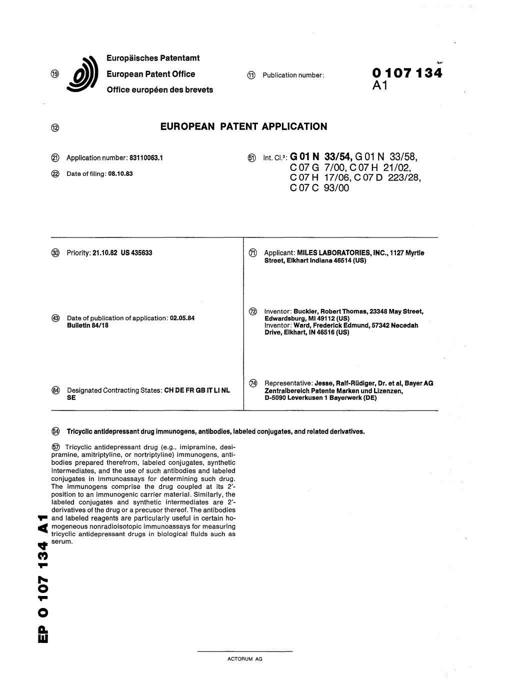 Tricyclic Antidepressant Drug Immunogens, Antibodies, Labeled Conjugates, and Related Derivatives