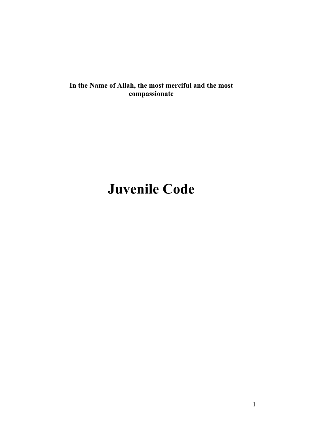 Juvenile Code