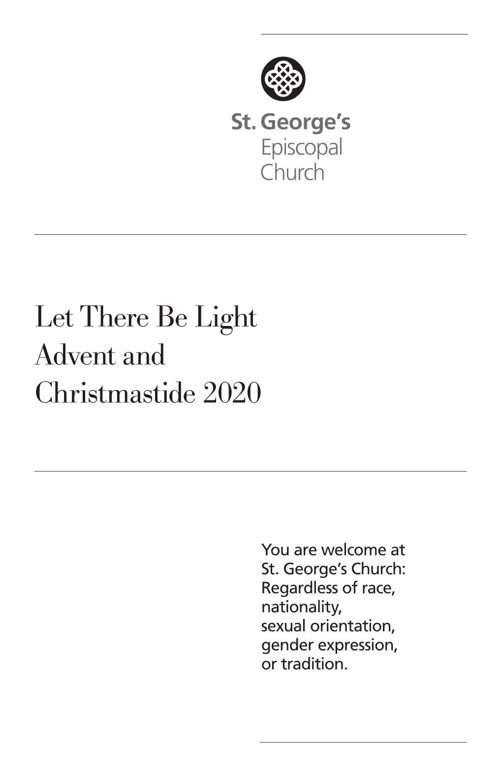 Let There Be Light Advent and Christmastide 2020