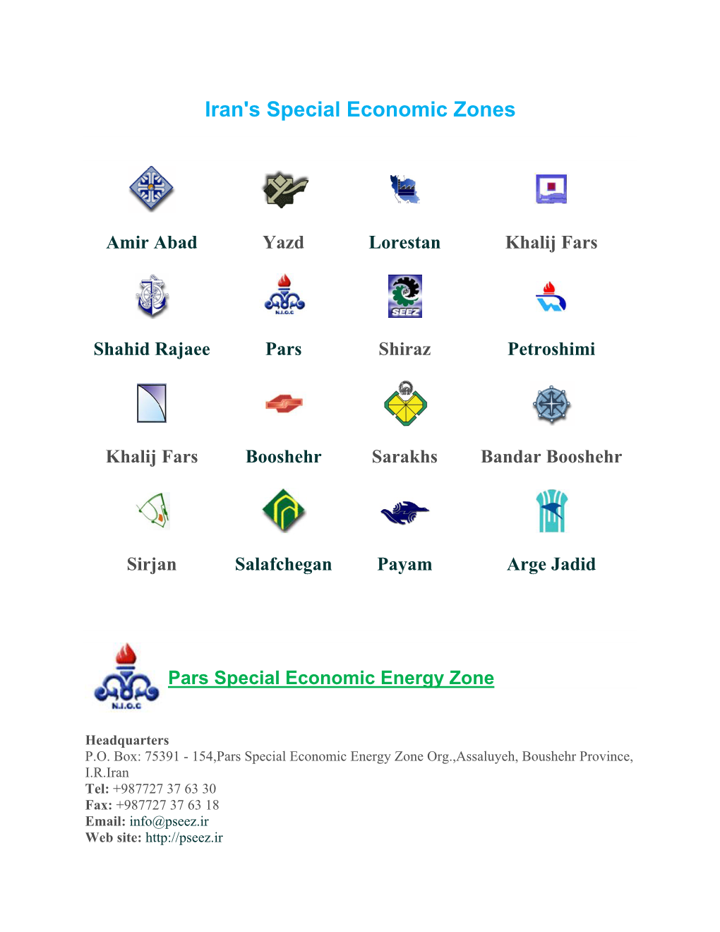 Special Economic Zones