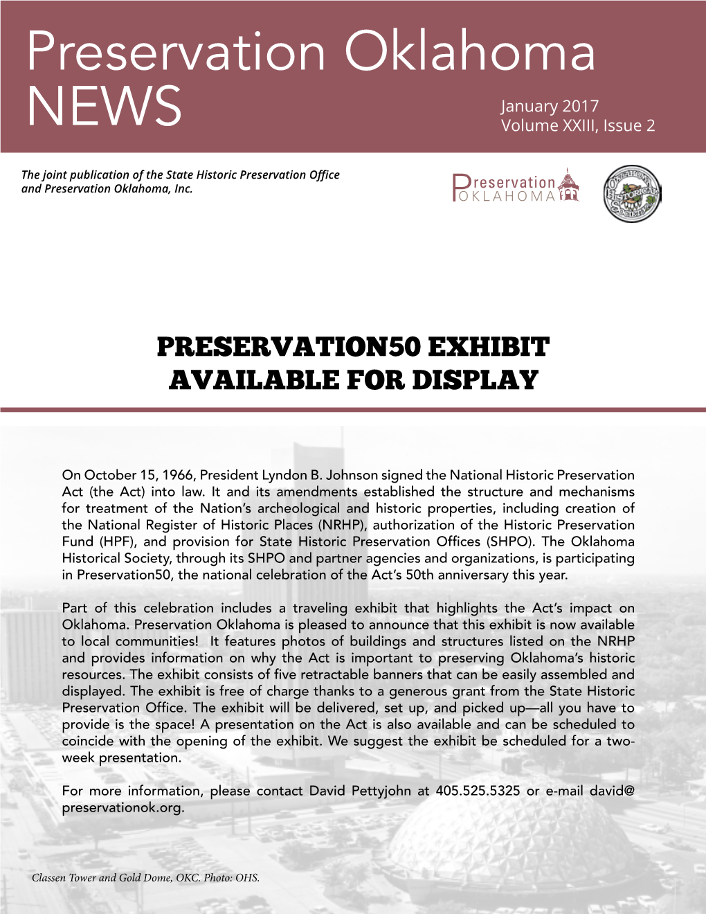 Preservation Oklahoma NEWS