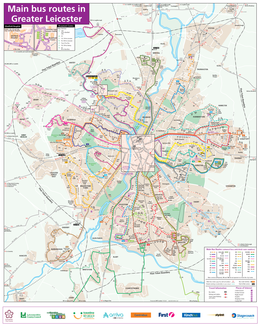 Main Bus Services Around Leicester