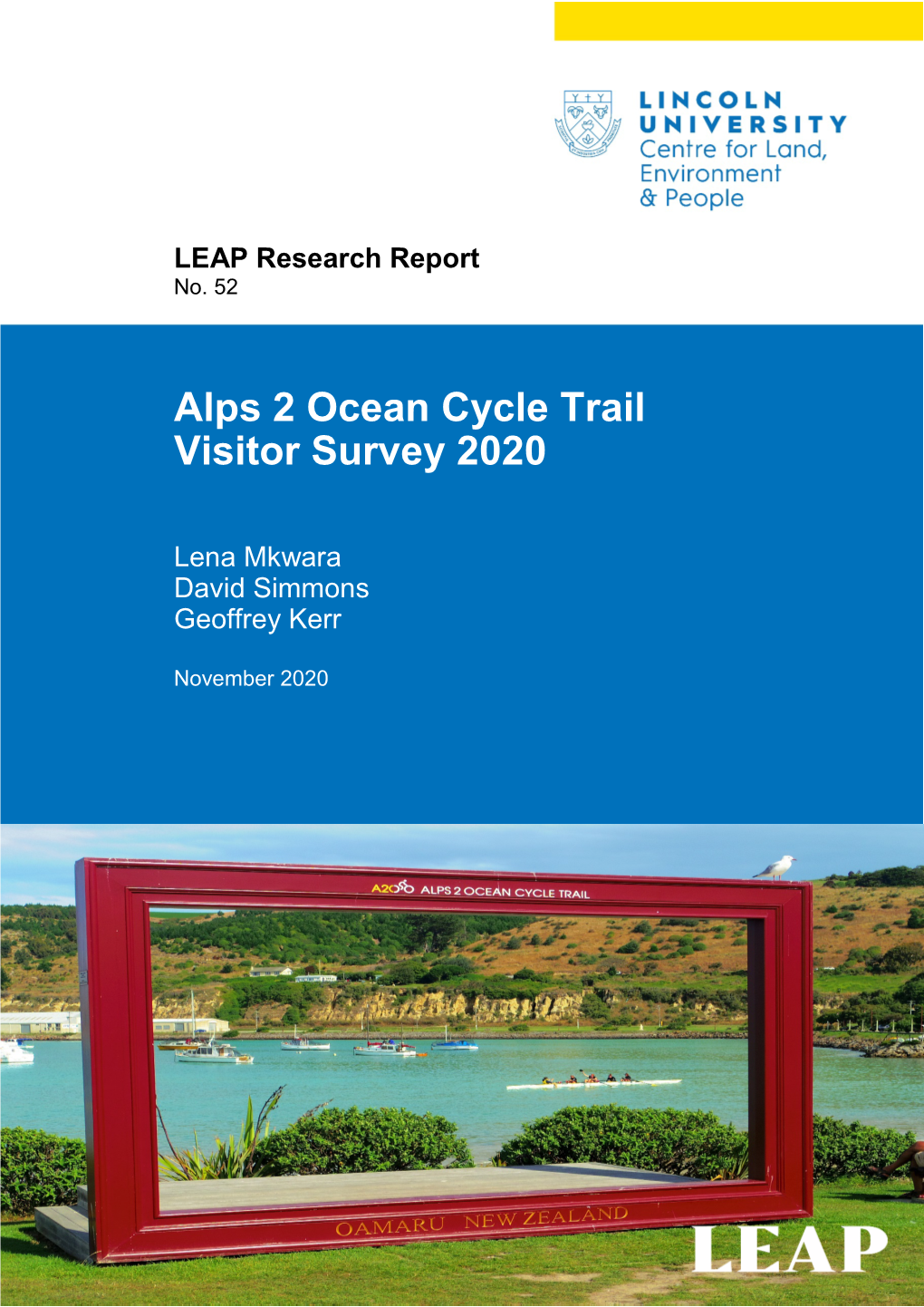 Alps 2 Ocean Cycle Trail Visitor Survey 2020
