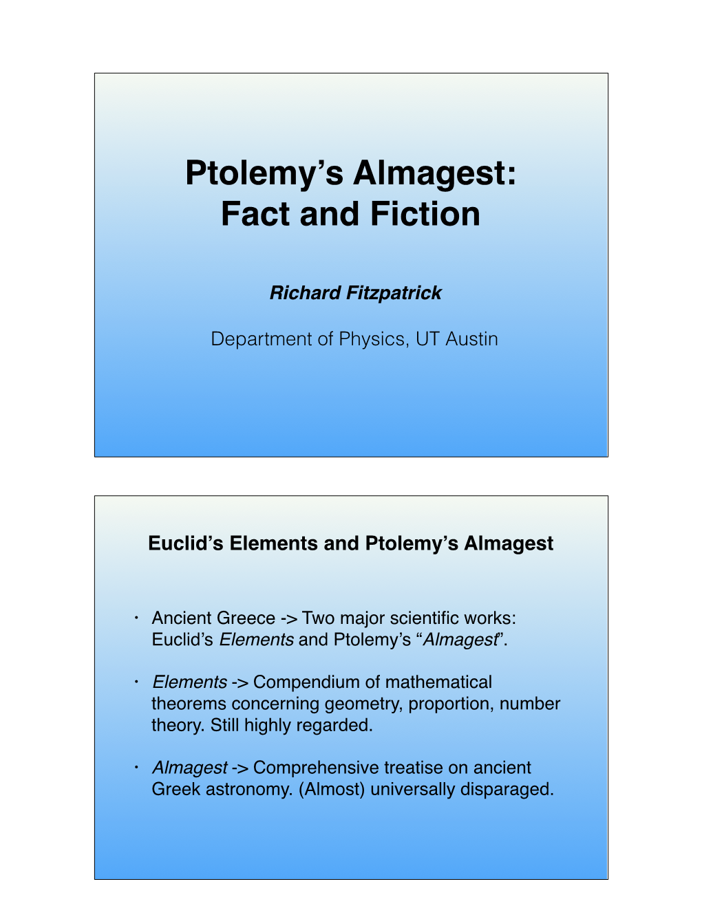 Ptolemy's Almagest