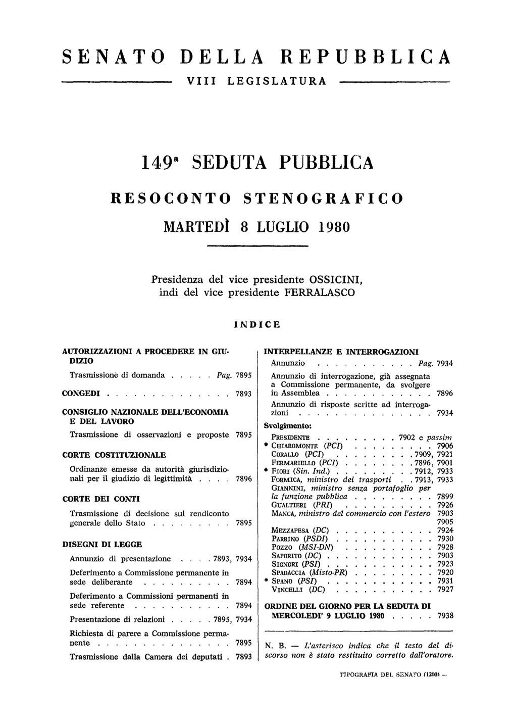 Senato Della Repubblica Viii Legislatura