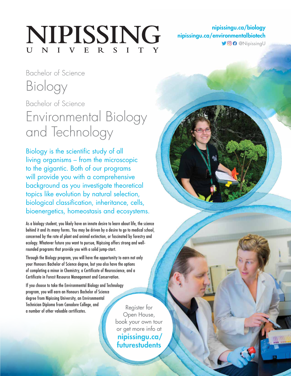 Biology / Environmental Biology and Technology at Nipissing University