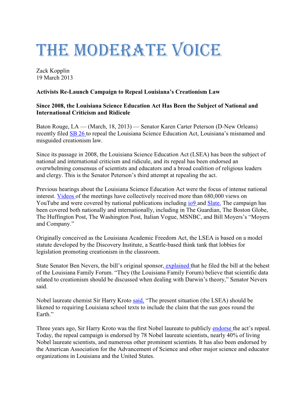 The Moderate Voice