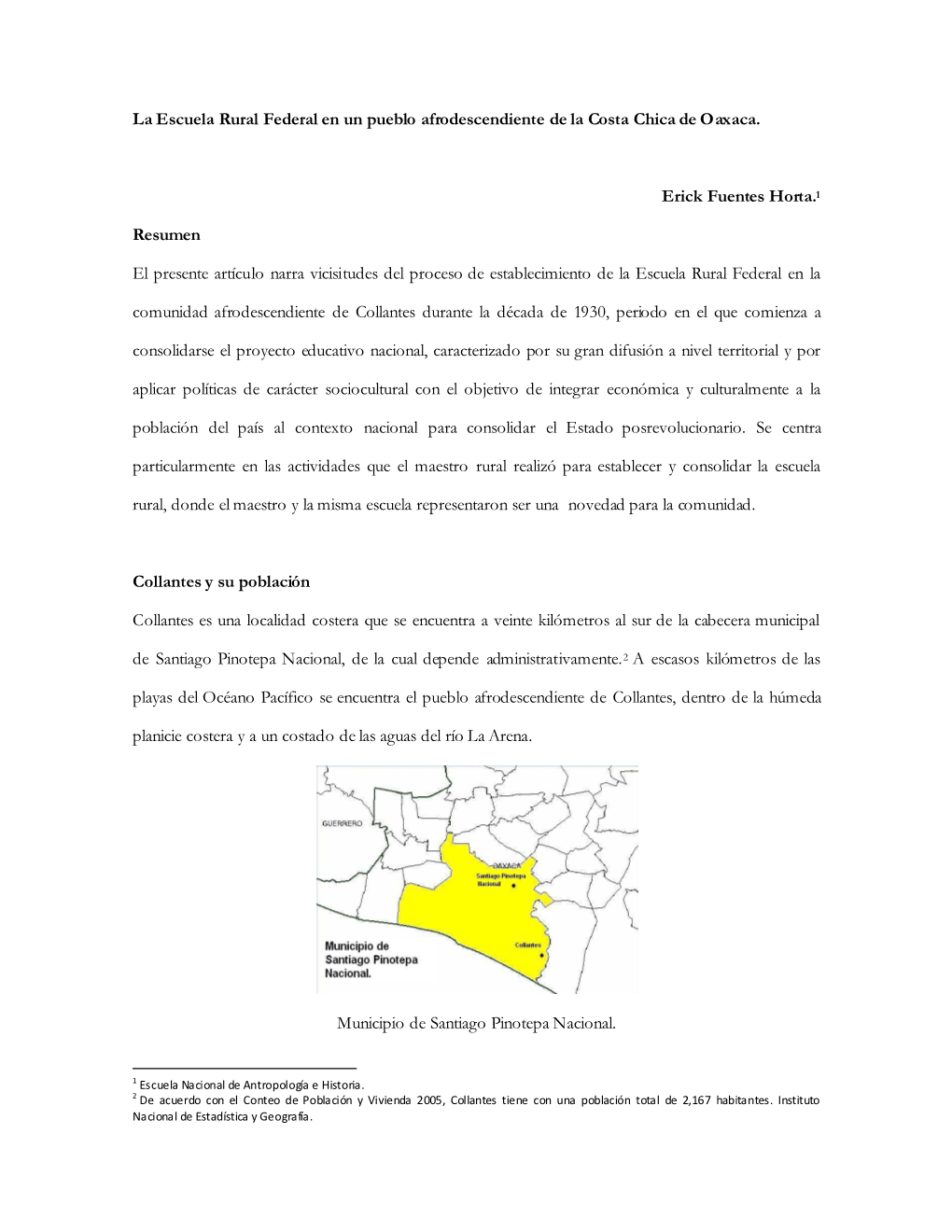 La Escuela Rural Federal En Un Pueblo Afrodescendiente De La Costa Chica De Oaxaca