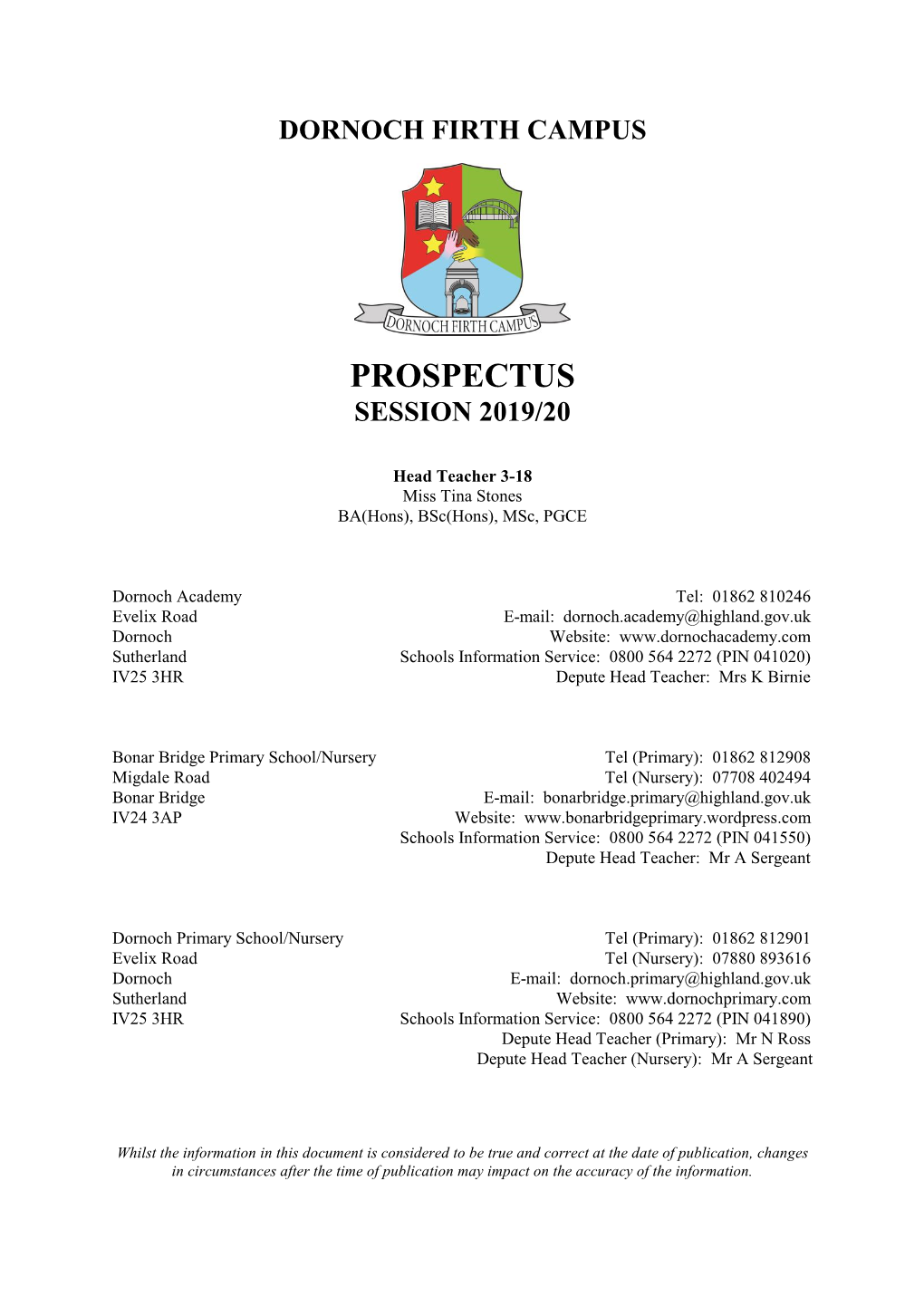 Prospectus Session 2019/20