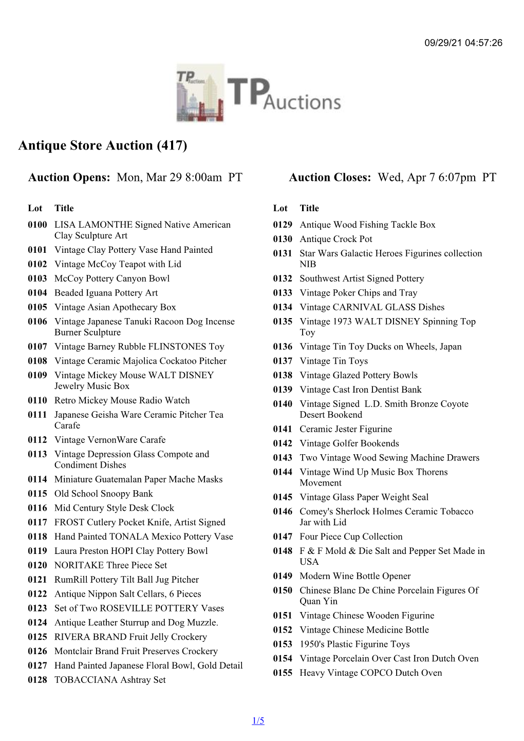 Antique Store Auction (417)