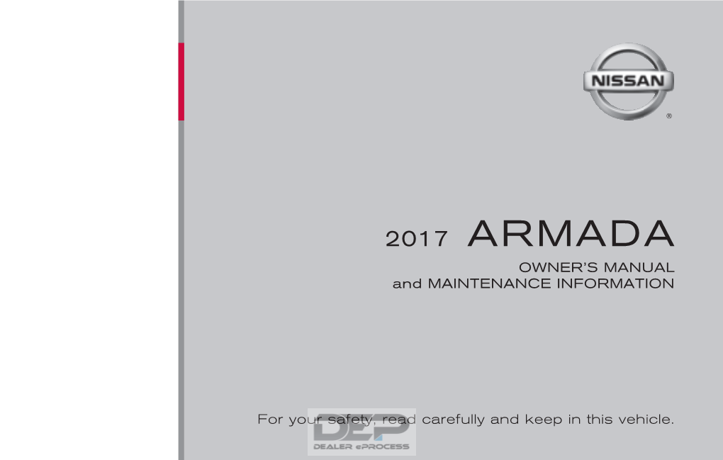 2017 Nissan Armada | Owner's Manual and Maintenance