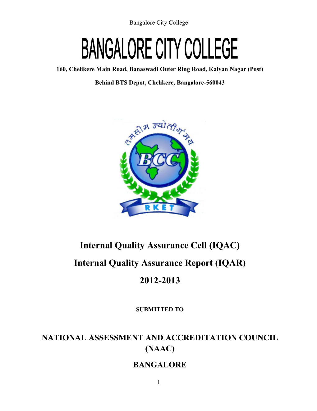 Bangalore City College