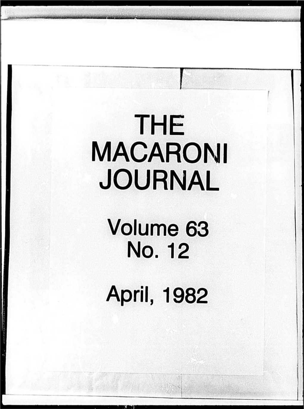 The Macaroni Journal