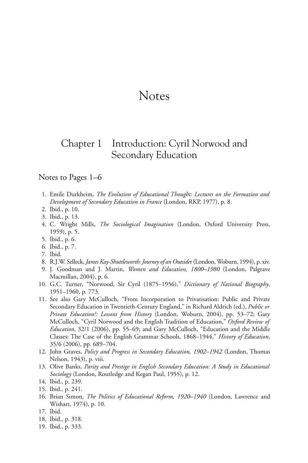 Chapter 1 Introduction: Cyril Norwood and Secondary Education