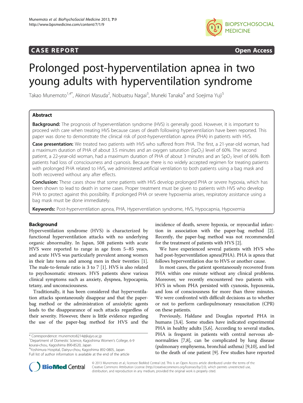 Prolonged Post-Hyperventilation Apnea in Two Young Adults With