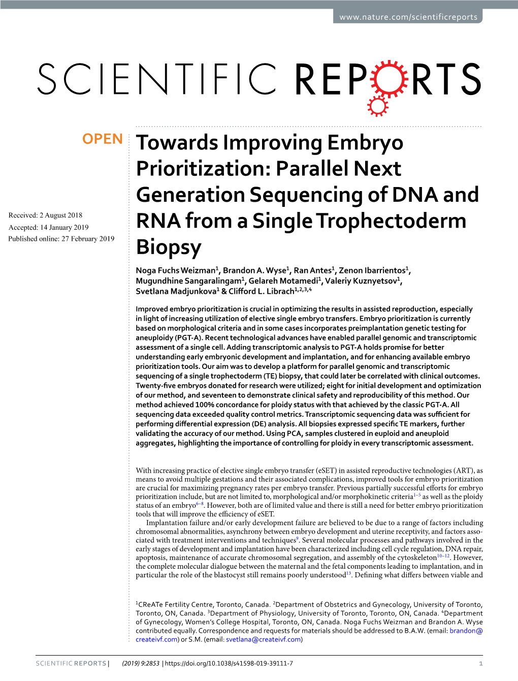 Parallel Next Generation Sequencing of DNA and RNA from a Single