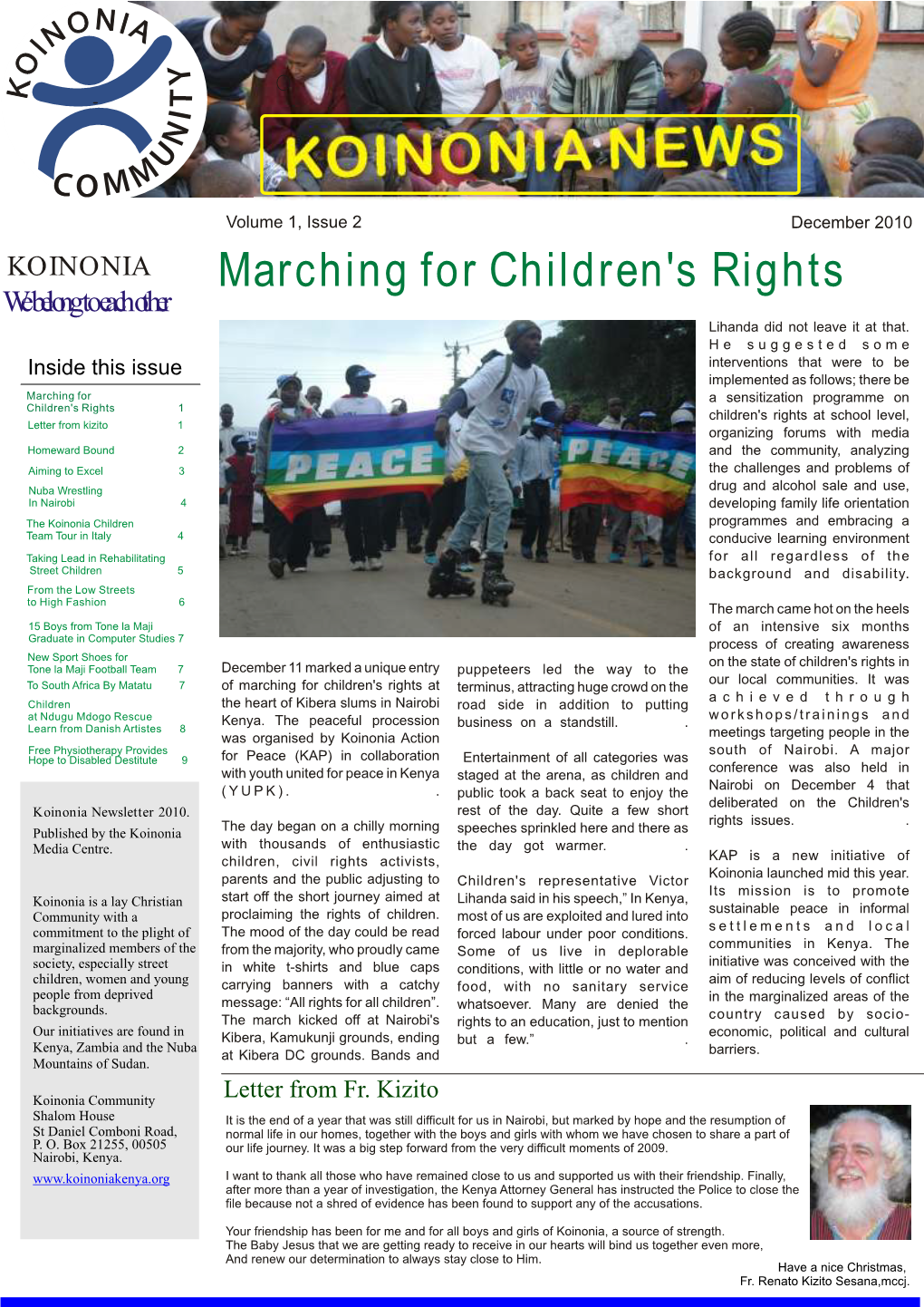 Marching for Children's Rights We Belong to Each Other Lihanda Did Not Leave It at That