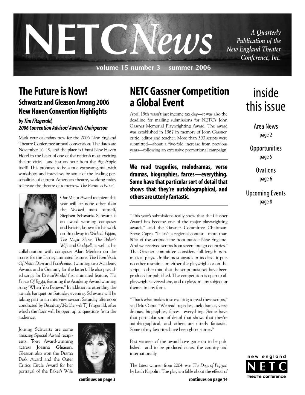 NETC News, Vol. 15, No. 3, Summer 2006