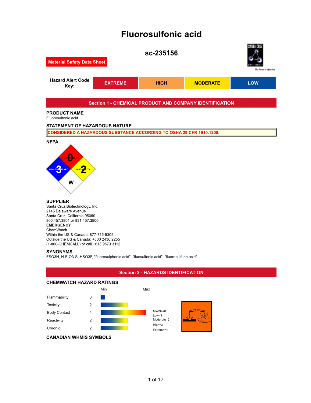 Fluorosulfonic Acid