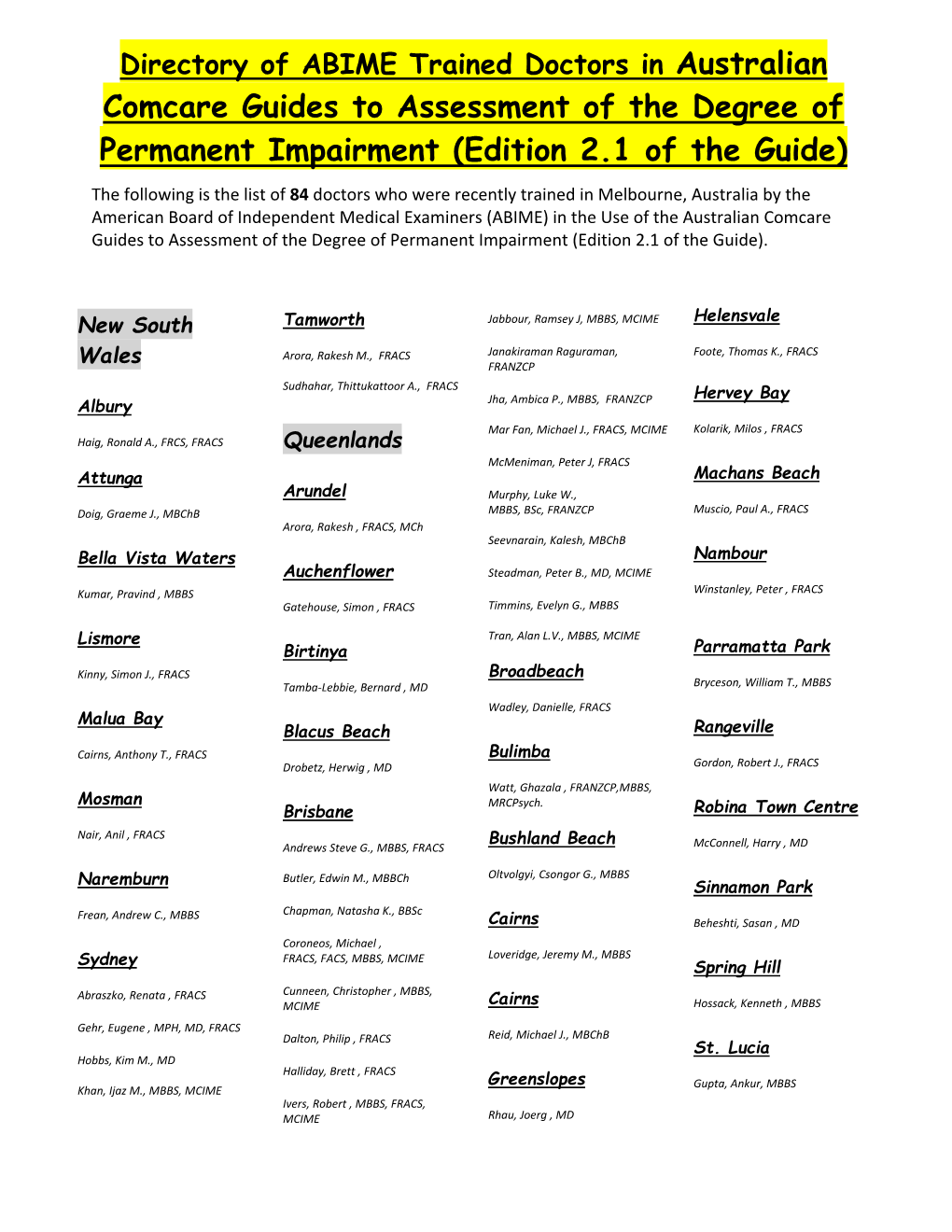 Comcare Guides to Assessment of the Degree of Permanent Impairment (Edi Tion 2.1 of the Guide)