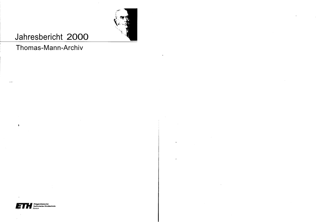 Jahresbericht 2000 Thomas-Mann-Archiv