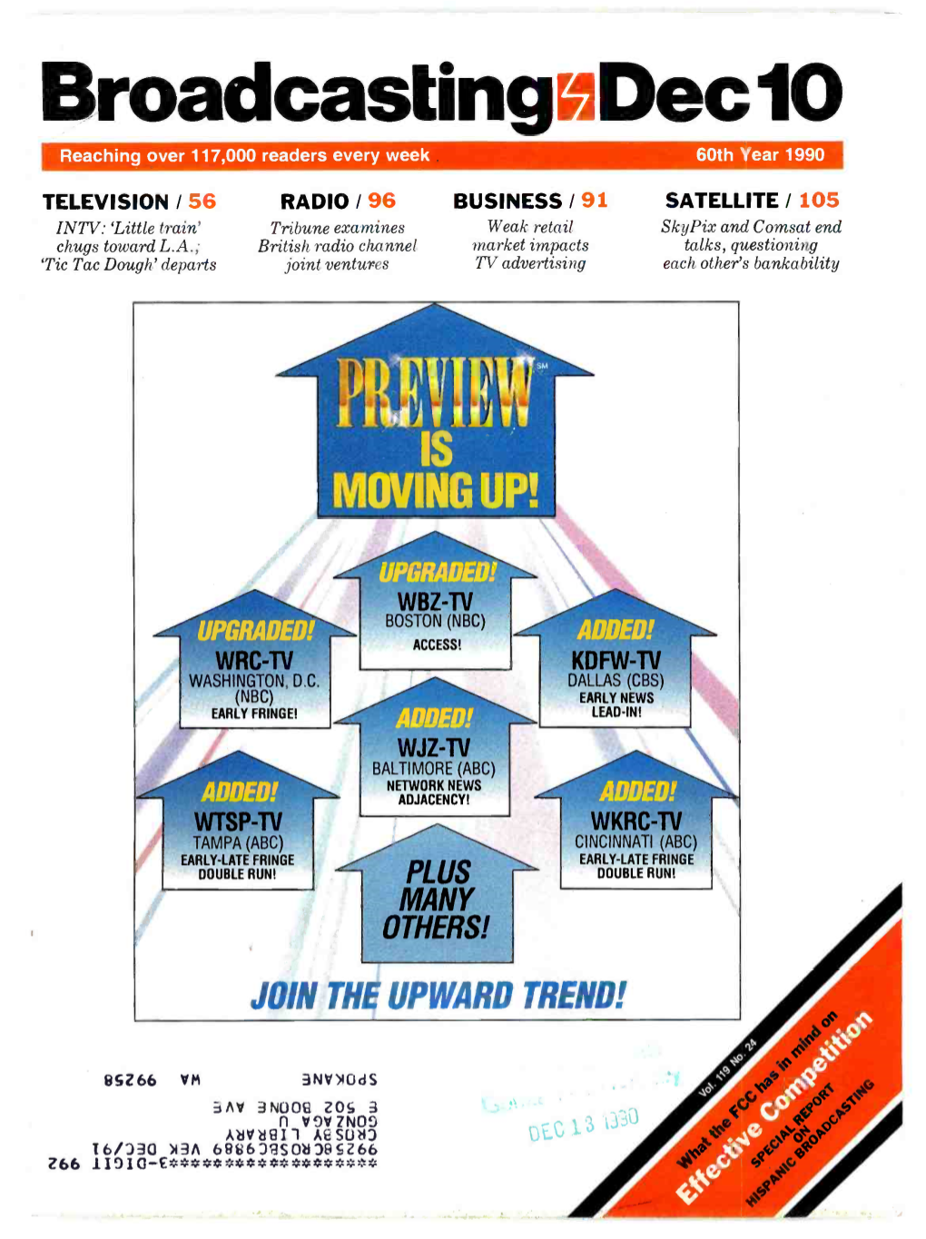 Broadcastingodec10 Reaching Over 117,000 Readers Every Week 60Th Year 1990