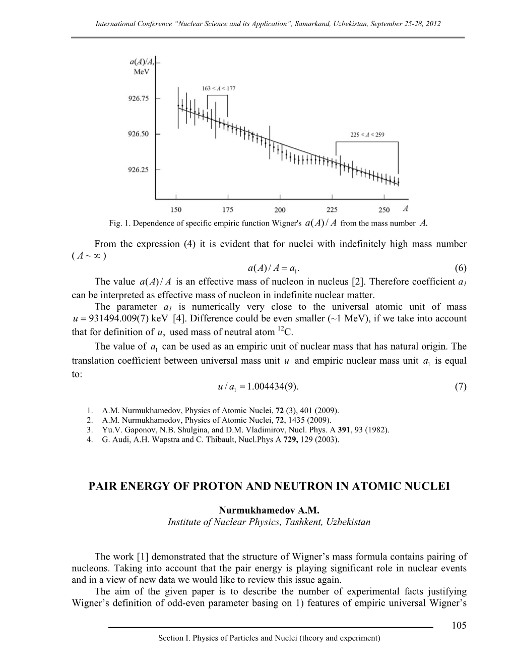 Pair Energy of Proton and Neutron in Atomic Nuclei