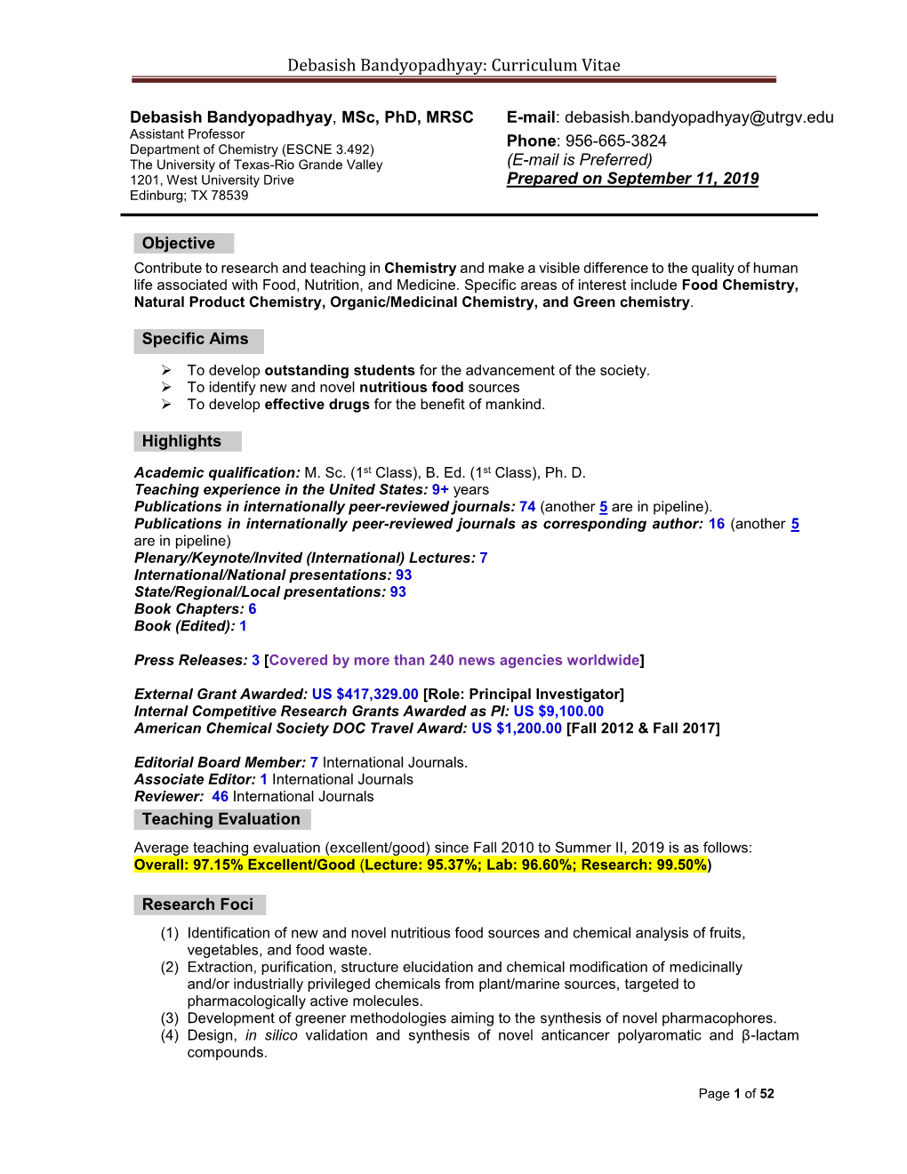 Curriculum Vitae