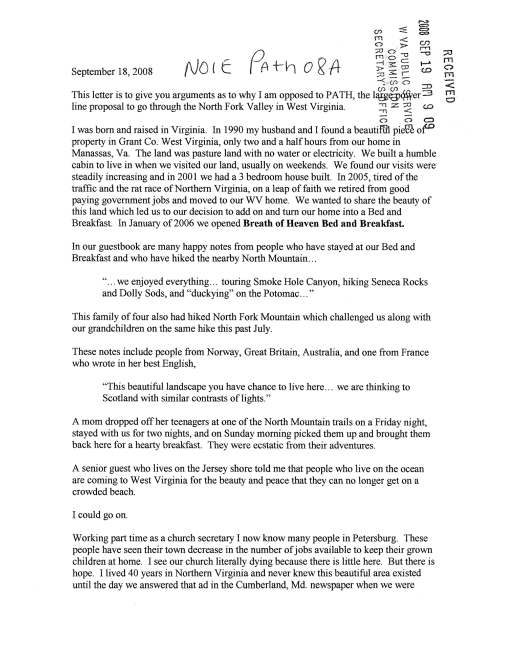 September 18,2008 This Letter Is to Give You Arguments As to Why I Am