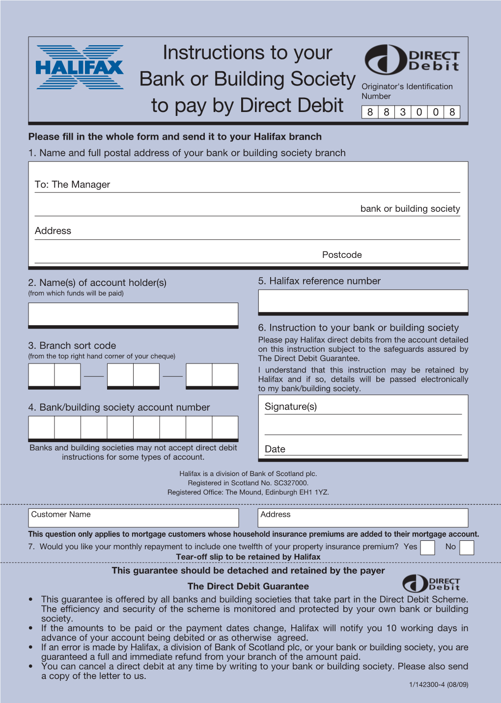 Instructions to Your Bank Or Building Society to Pay by Direct Debit