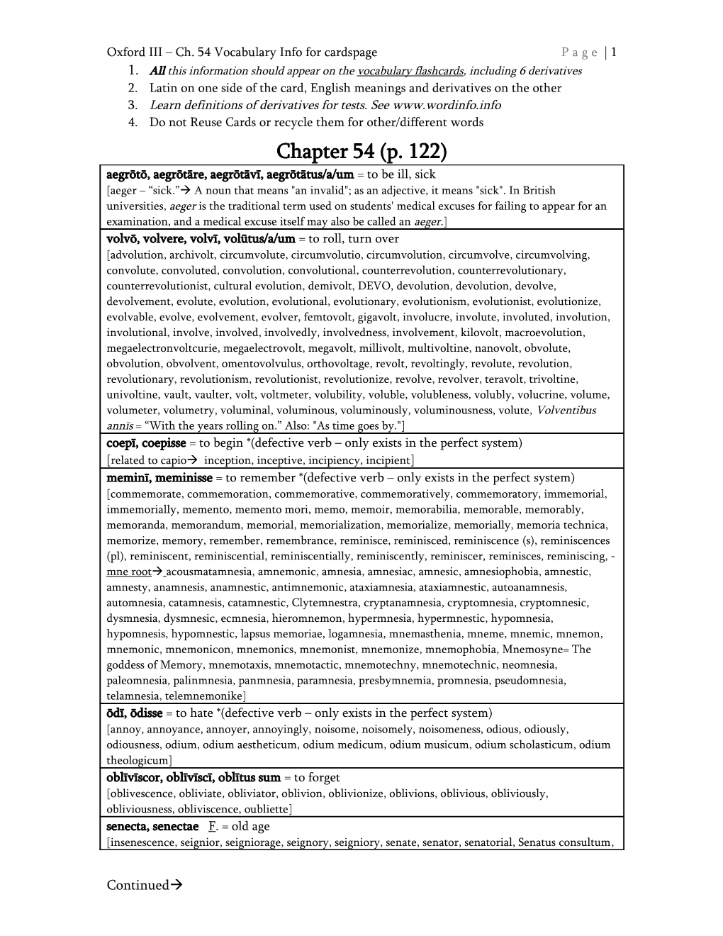 Oxford III Ch. 54 Vocabulary Info for Cards Page Page 4