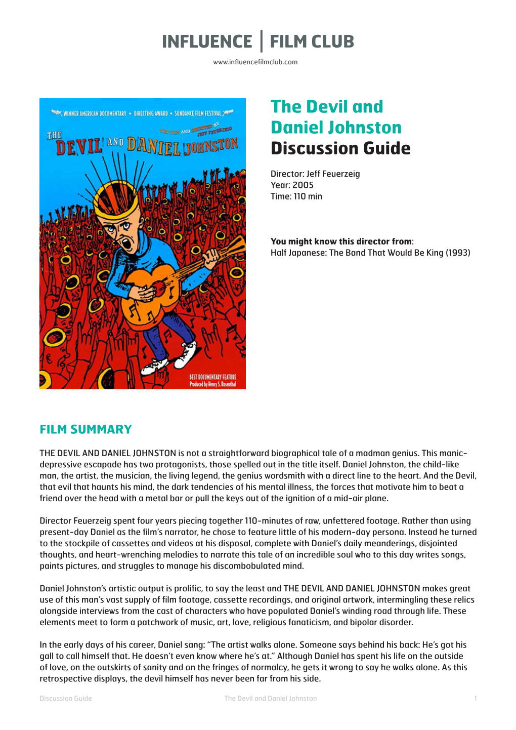 The Devil and Daniel Johnston Discussion Guide