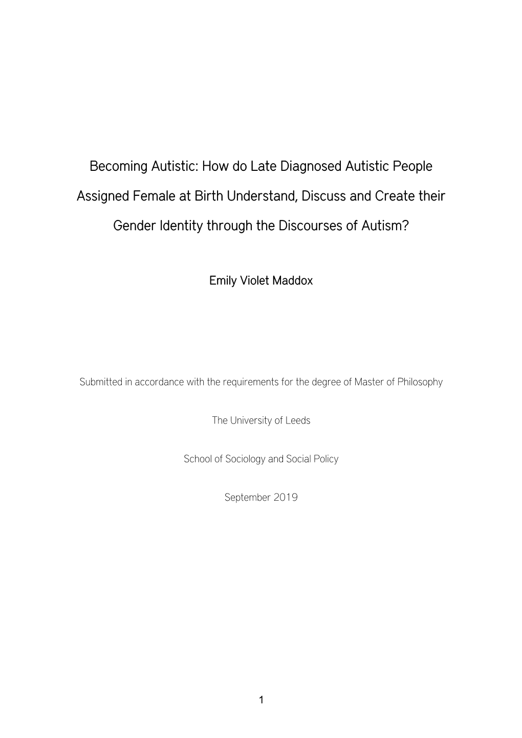 Becoming Autistic: How Do Late Diagnosed Autistic People