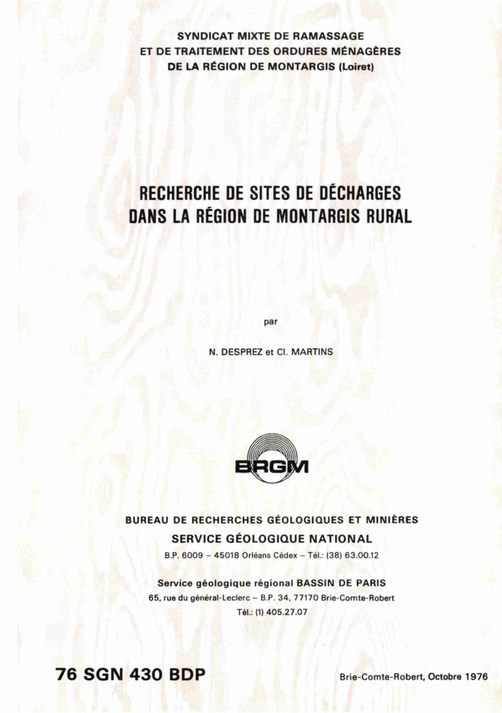Recherche De Sites De Décharges Dans La Région De Montargis Rural