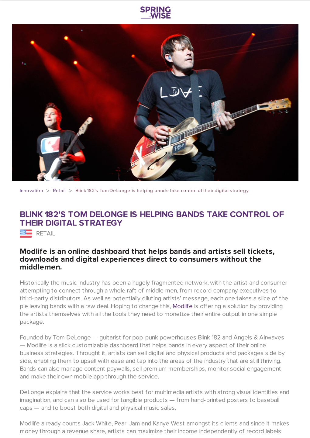 Blink 182'S Tom Delonge Is Helping Bands Take Control of Their Digital Strategy