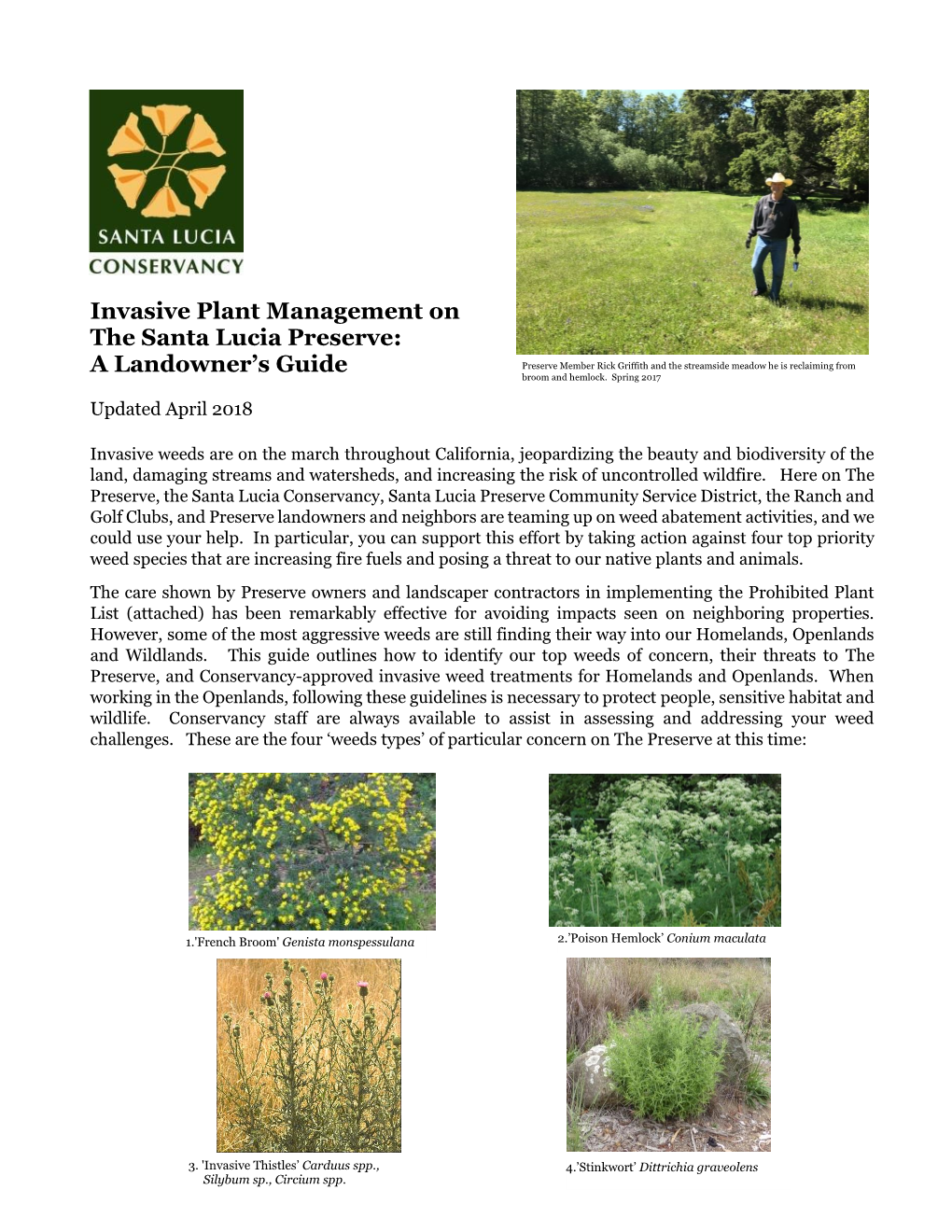 Invasive Plant Management on the Santa Lucia Preserve