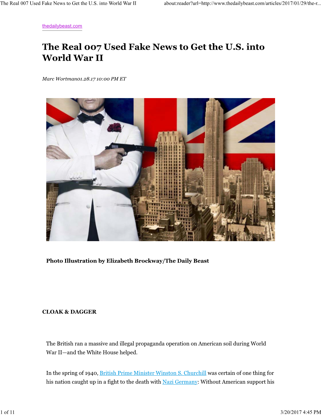The Real 007 Used Fake News to Get the U.S. Into World War II About:Reader?Url=