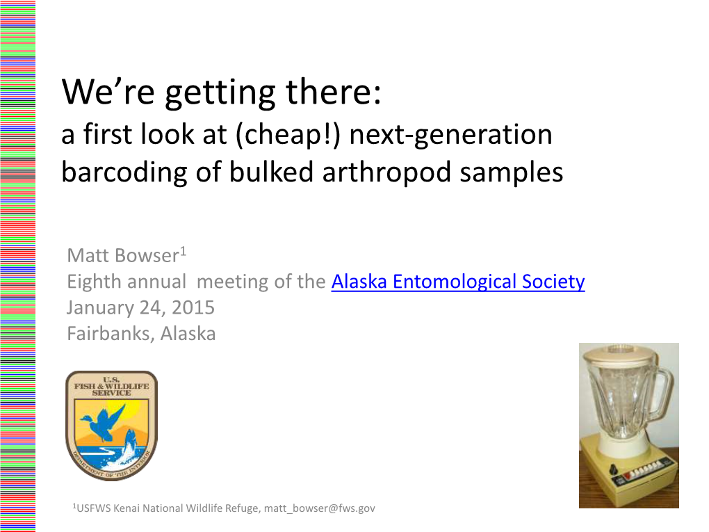 Next-Generation Barcoding of Bulked Arthropod Samples