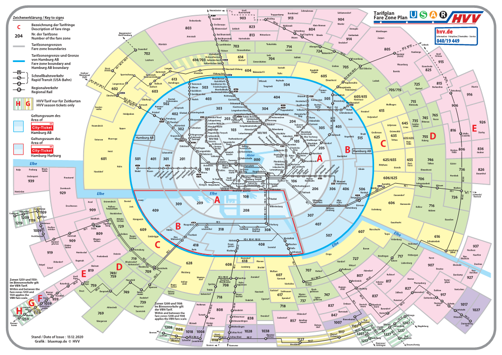 Fare Zone Plan USAR