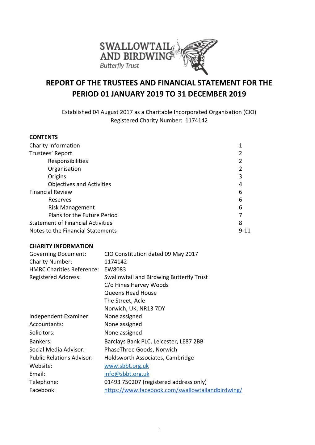 Trustees' Annual Report 2019