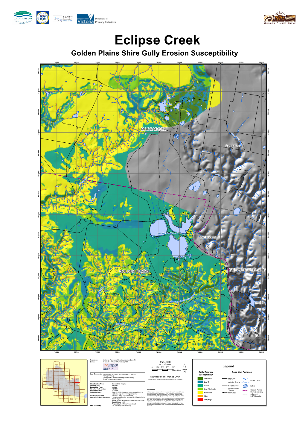 Golden Plains Shire Gully Erosion Susceptibility