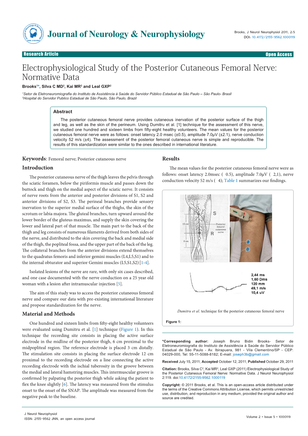 Electrophysiological Study of the Posterior Cutaneous Femoral Nerve