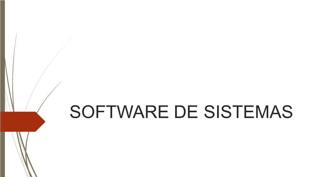 Software De Sistemas Introduccion