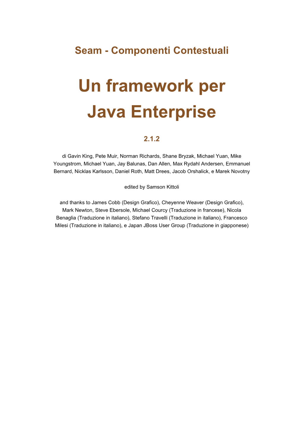 Un Framework Per Java Enterprise