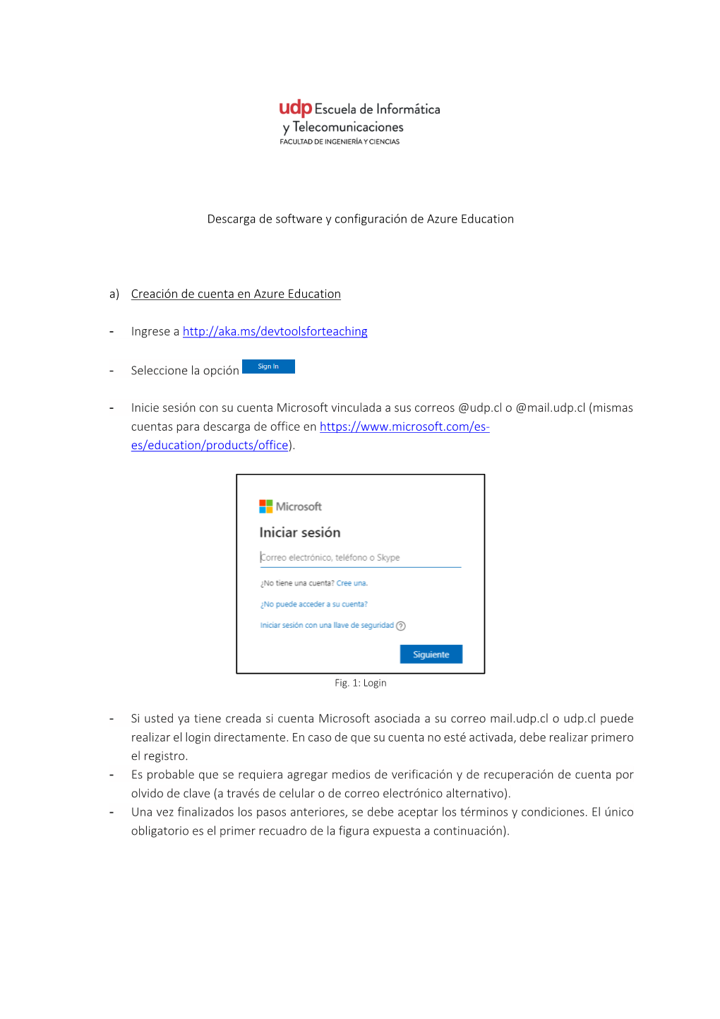 Descarga De Software Y Configuración De Azure Education A) Creación De