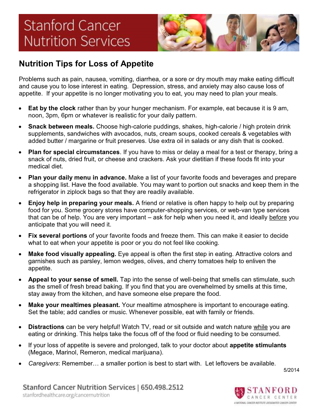 Nutrition Tips for Loss of Appetite