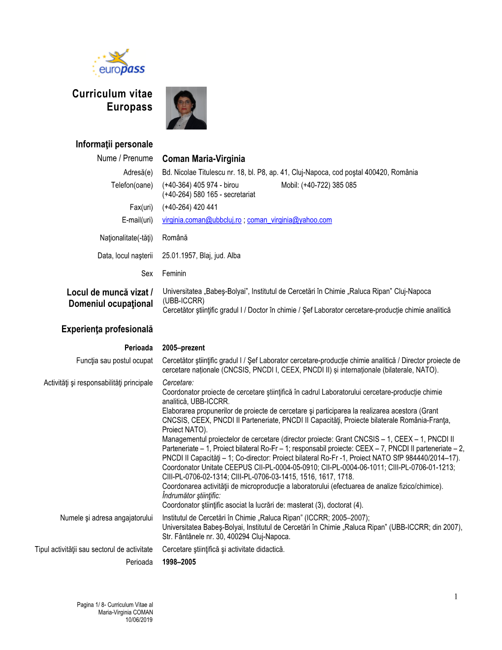 Curriculum Vitae Europass